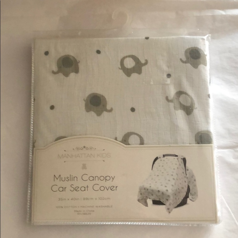 Manhattan kids Muslin canopy car seat cover 35”x40